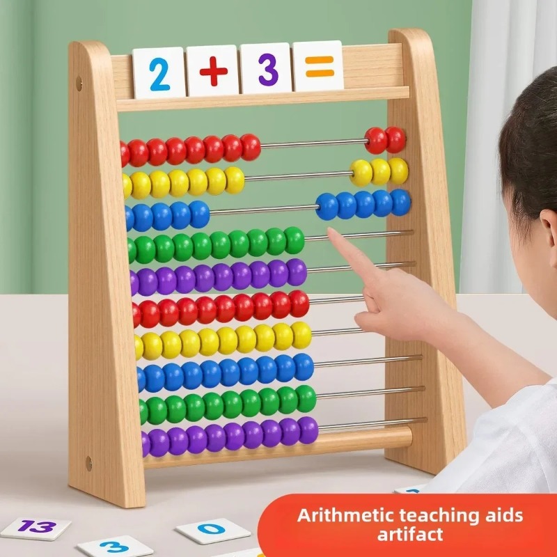 Abacus Counting Bead - Wooden Abacus Educational Math Toy Children