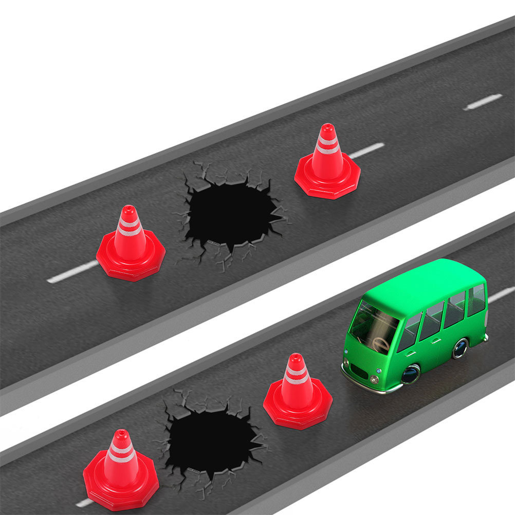 Kid Education - 24Pcs Mini Traffic Cones Red PP