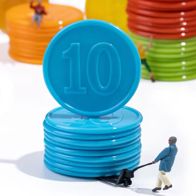 40PCS Poker Chips With Numbers - Math Manipulative Set 评论和价格