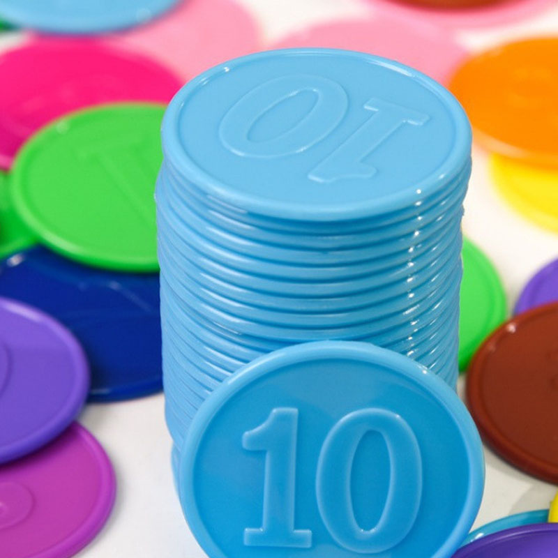40PCS Poker Chips With Numbers - Math Manipulative Set 评论和价格