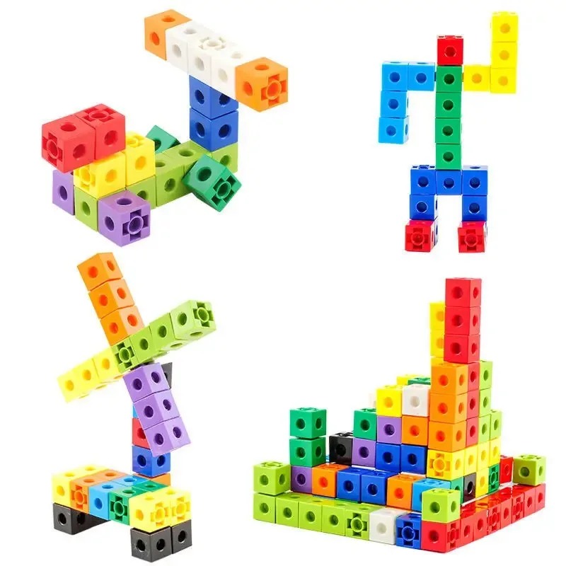 100PCS Set Linking Cubes Math  - Math Manipulative Set 评论和价格