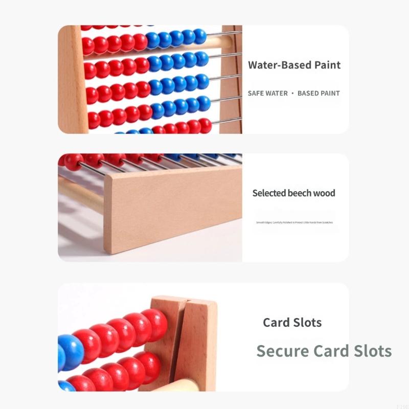 Wooden Abacus with Red and Blu - Abacus Counting Bead 评论和价格