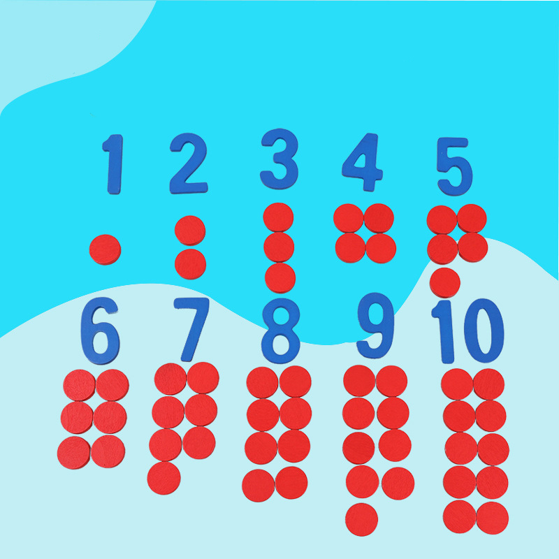 Kids Wooden Montessori Cogniti - Math Manipulative Set 评论和价格