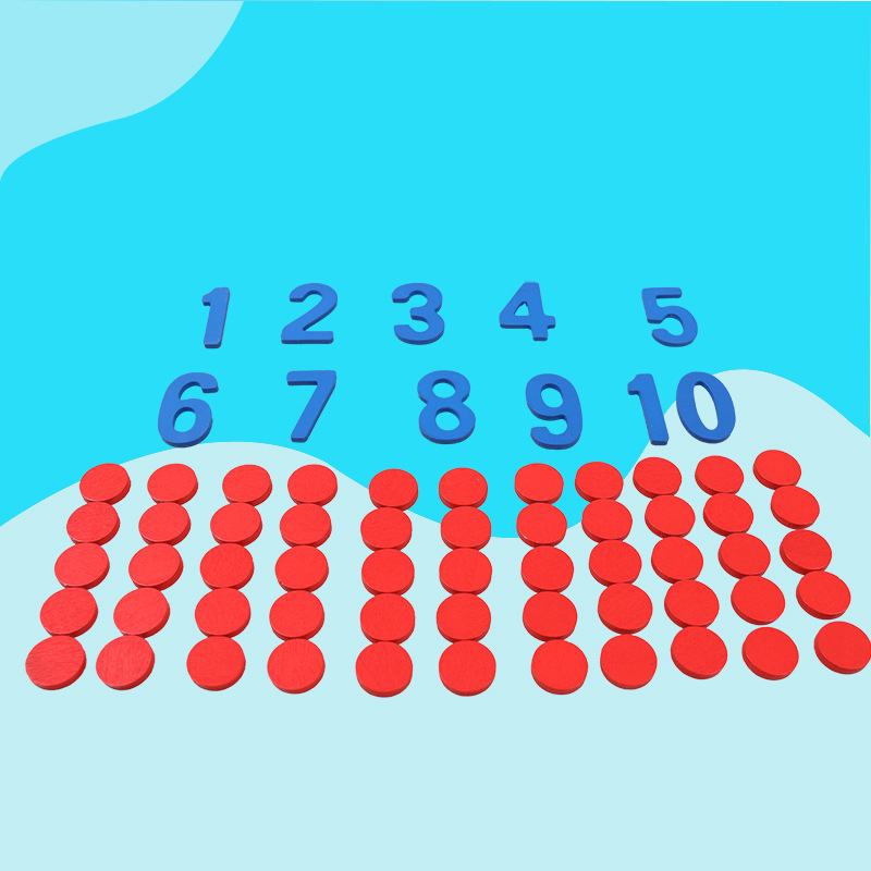 Kids Wooden Montessori Cogniti - Math Manipulative Set 评论和价格