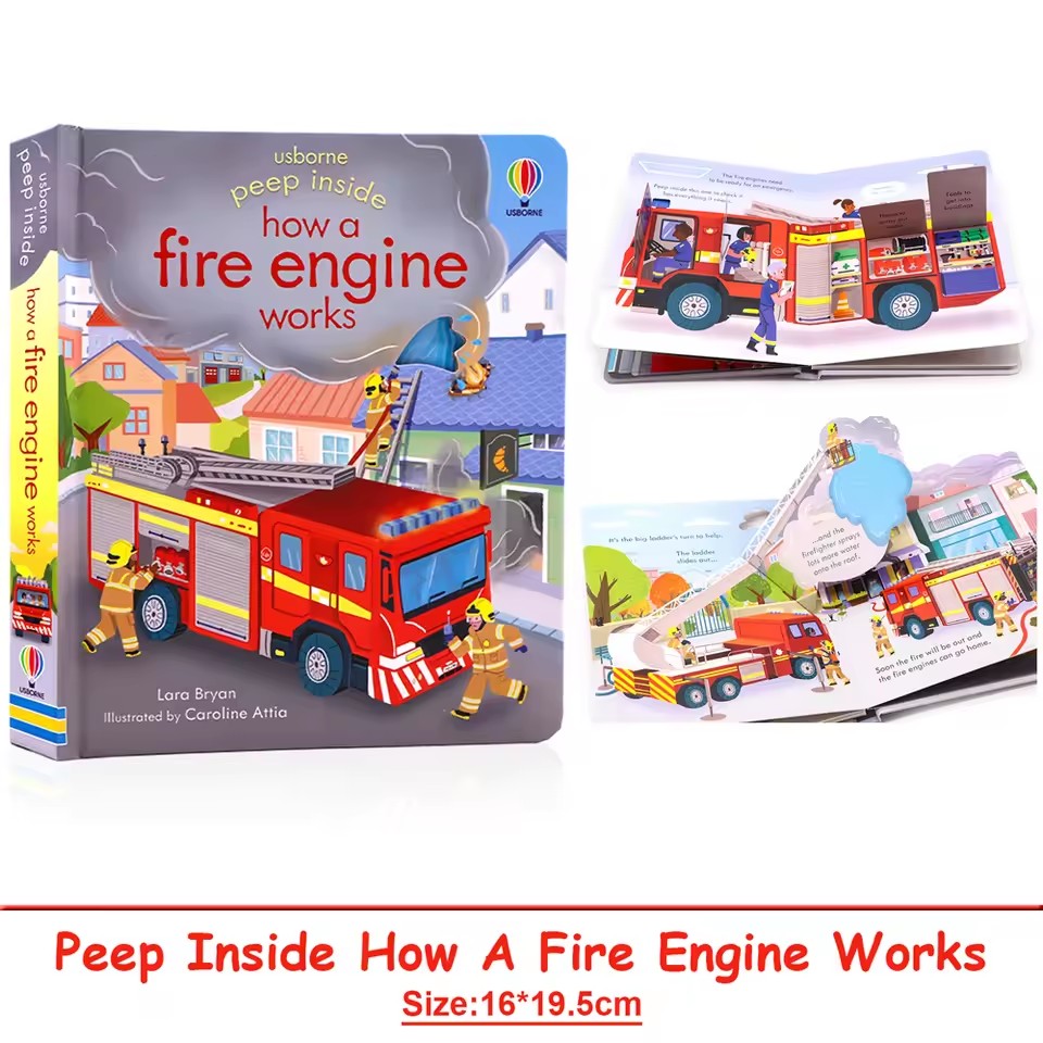 Usborne Peep Inside How A Fire - Kid Education 评论和价格