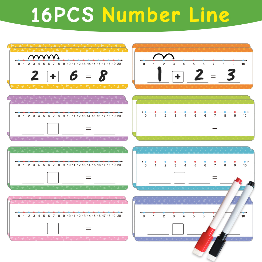 16Pcs Educational Dry Erase Nu - Math Manipulative Set 评论和价格