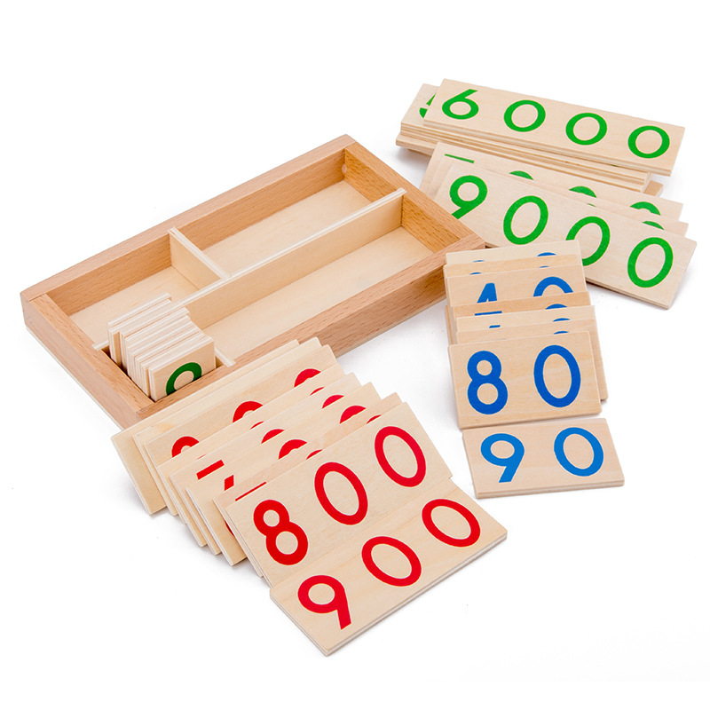 Wooden Numbers Card 1-9000 Mon - Math Manipulative Set 评论和价格