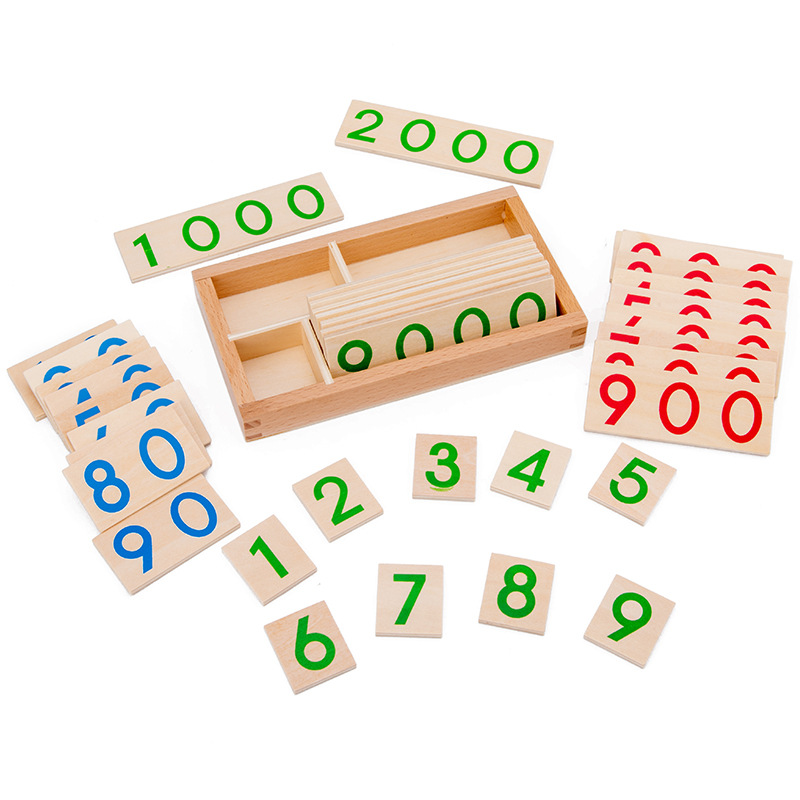 Wooden Numbers Card 1-9000 Mon - Math Manipulative Set 评论和价格