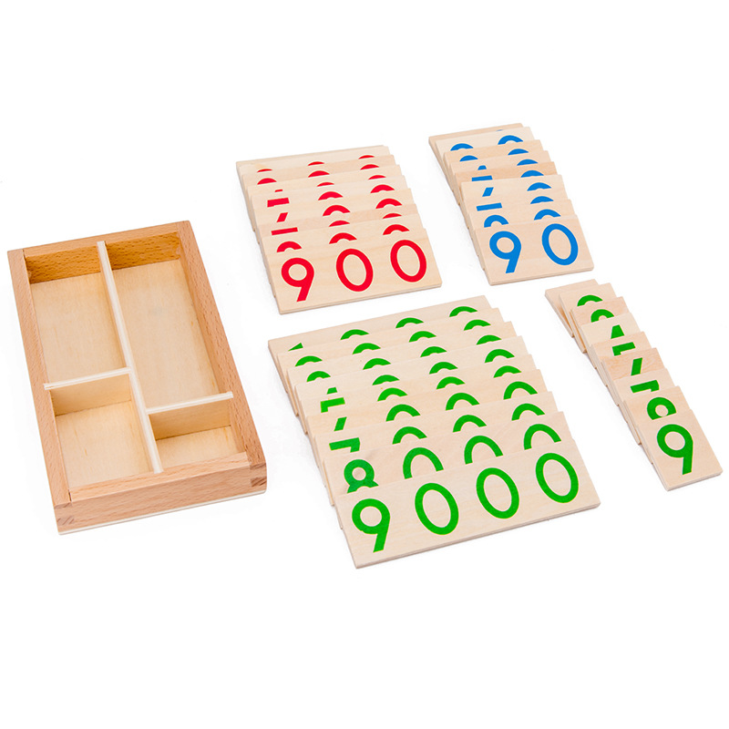 Wooden Numbers Card 1-9000 Mon - Math Manipulative Set 评论和价格
