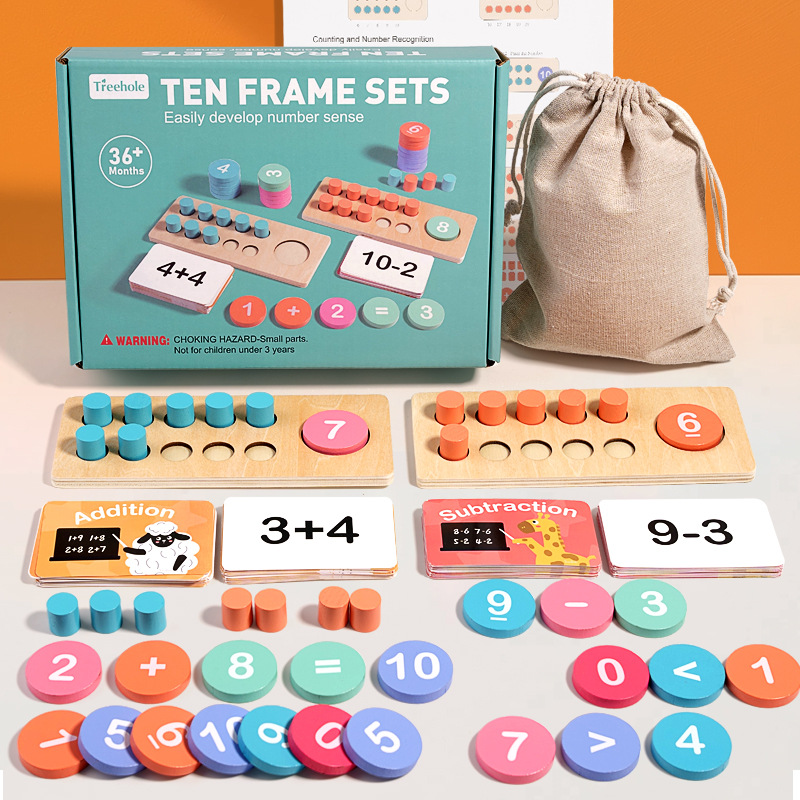 Children's Wooden Number Board - Math Manipulative Set 评论和价格