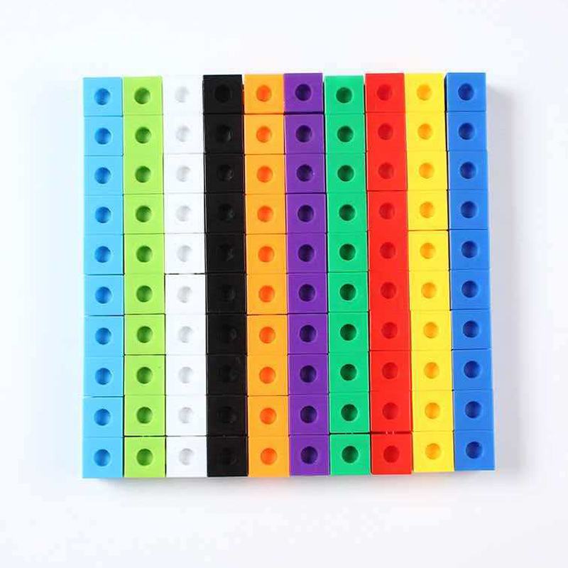 100PCS Set Linking Cubes Math  - Math Manipulative Set 评论和价格