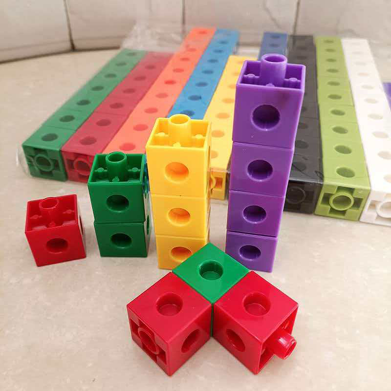 100PCS Set Linking Cubes Math  - Math Manipulative Set 评论和价格