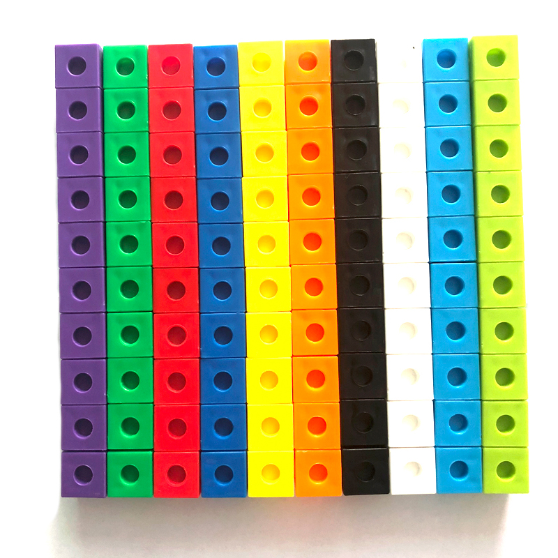 100PCS Set Linking Cubes Math  - Math Manipulative Set 评论和价格