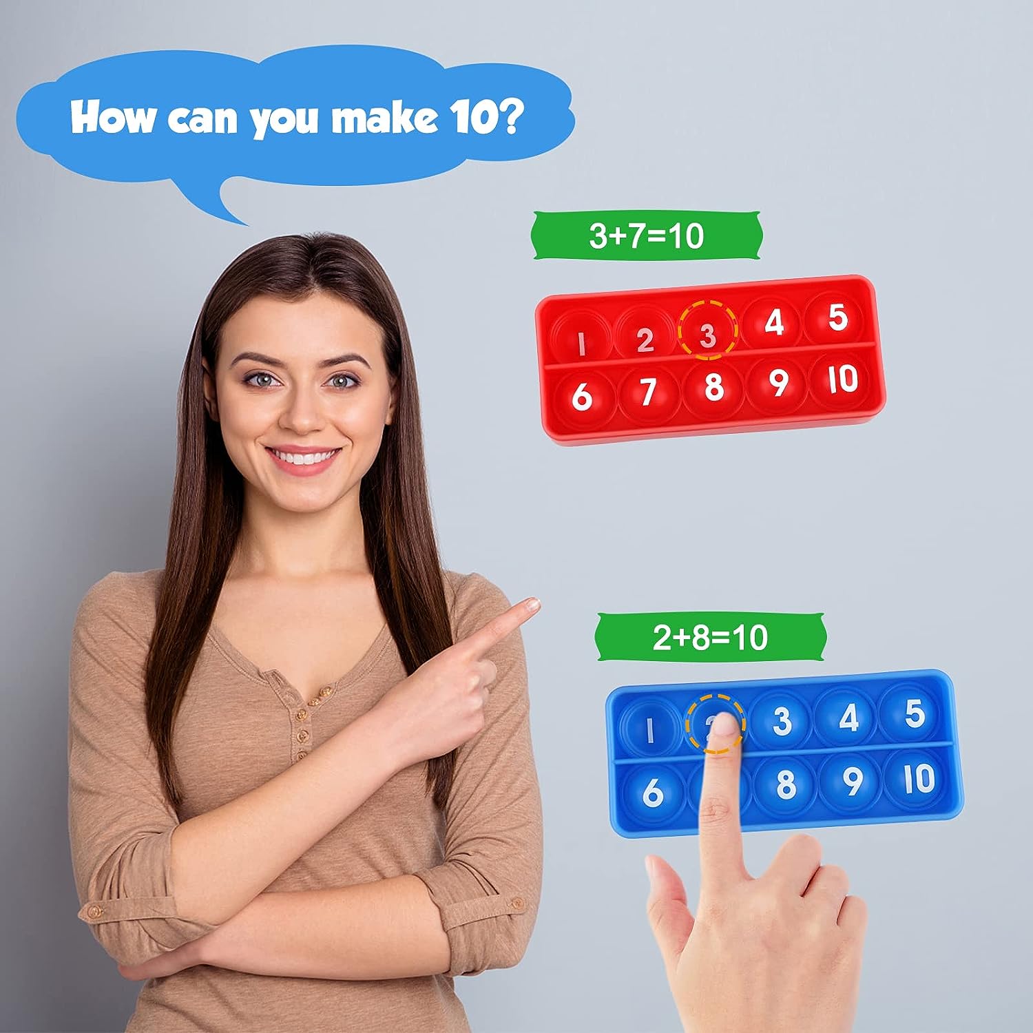 Ten Frames Math Games Toy for  - Math Manipulative Set 评论和价格