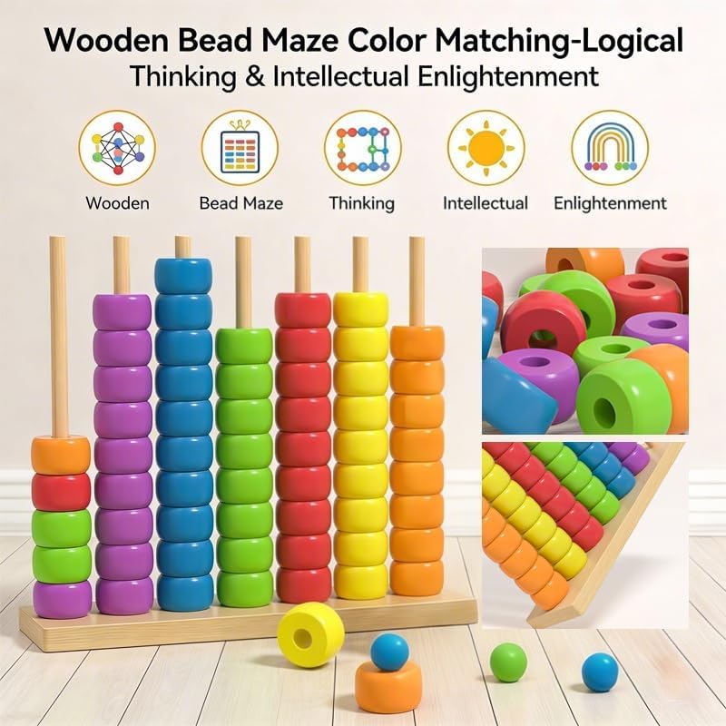Wooden Abacus Montessori Educa - Abacus Counting Bead 评论和价格