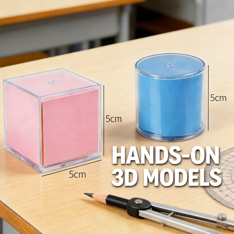 8Pcs Transparent 3D Geometry S - Math Manipulative Set 评论和价格