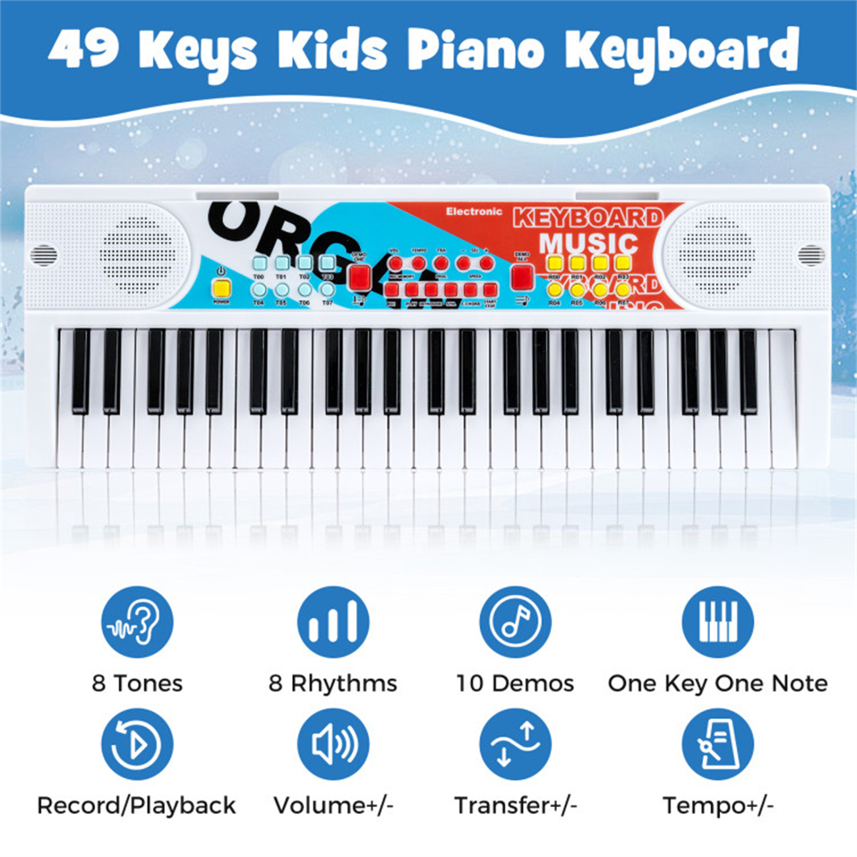 49 Keys Kids Electronic Keyboa - Kids Education Music 评论和价格
