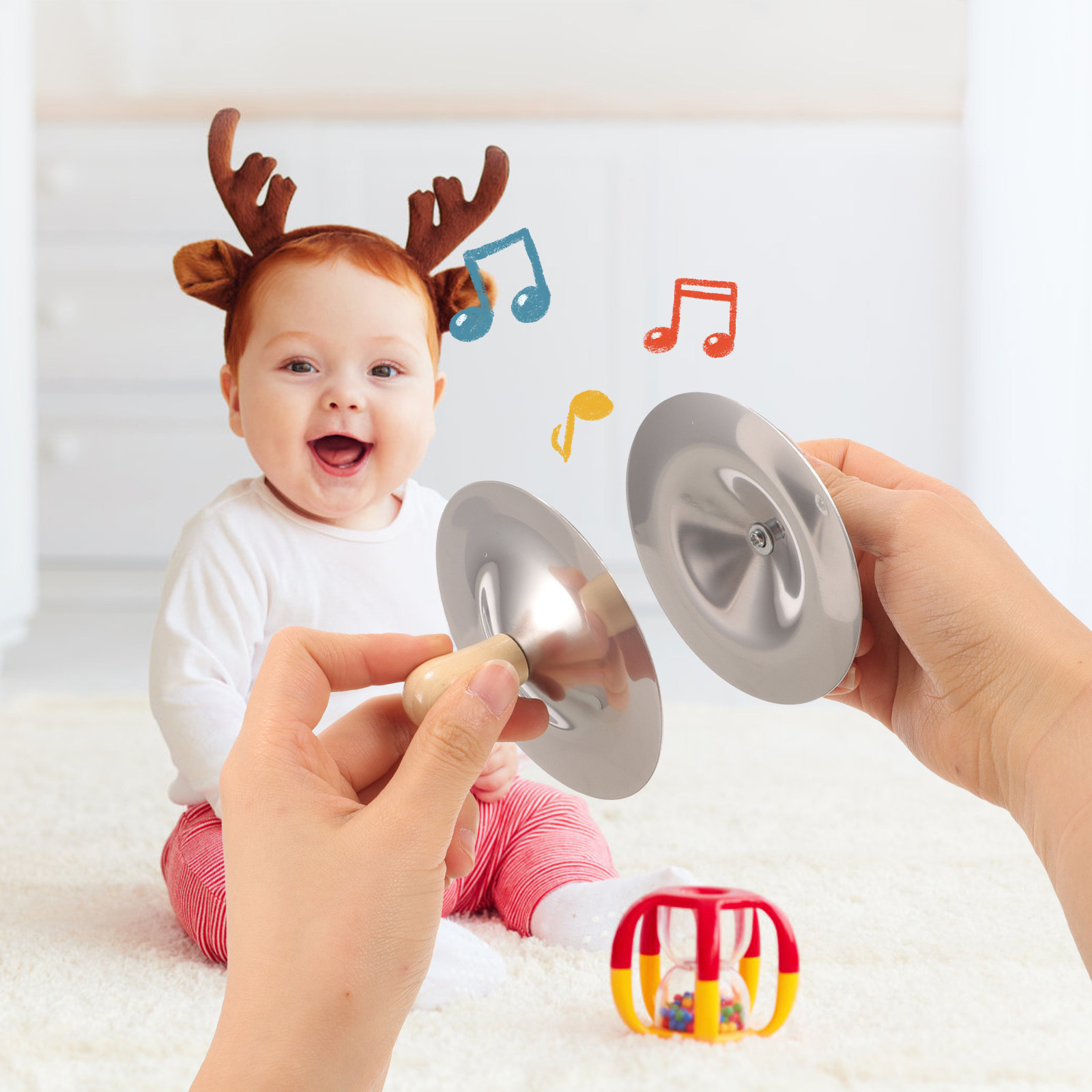 2Pcs Small Finger Cymbals Kids - Kids Education Music 评论和价格